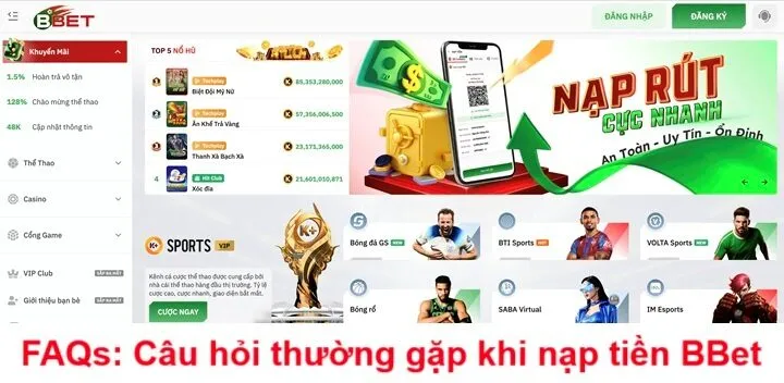 Những câu hỏi được đặt ra nhiều khi nạp tiền BBet
