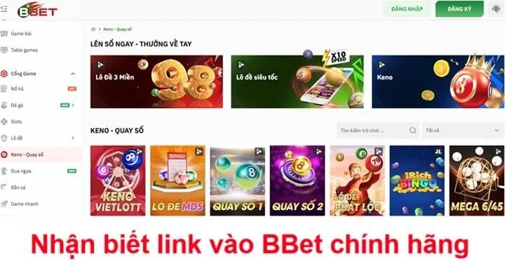 Cách nhận biết link vào BBet hiện đang mở chính thức