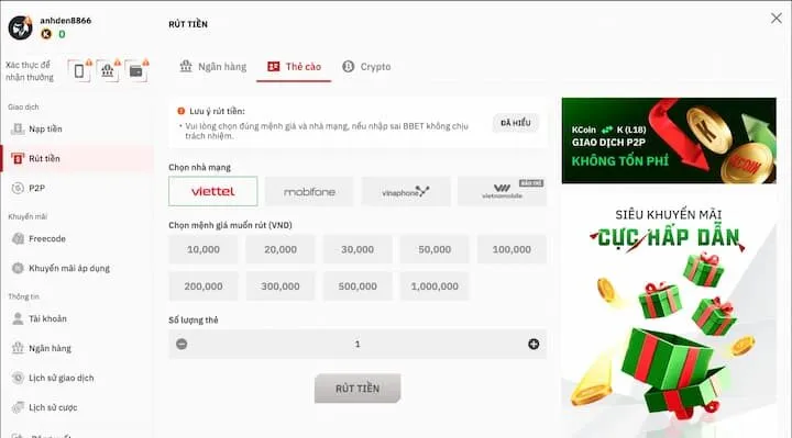 FAQs- Những câu hỏi hay gặp liên quan rút tiền BBET