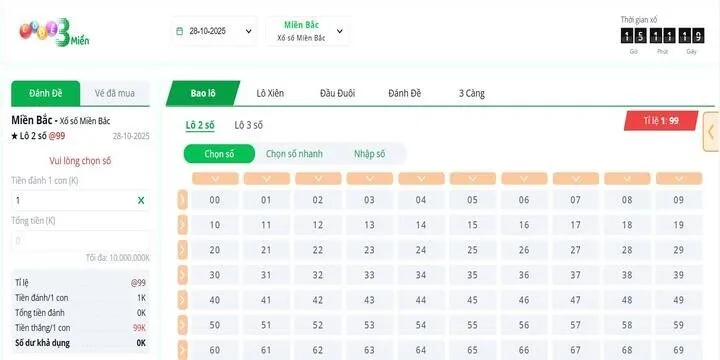 Khám phá cụ thể về lô đề 3 miền BBET